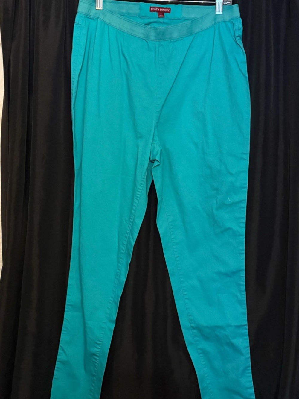 Jessica London Teal Elastic Waist Pants